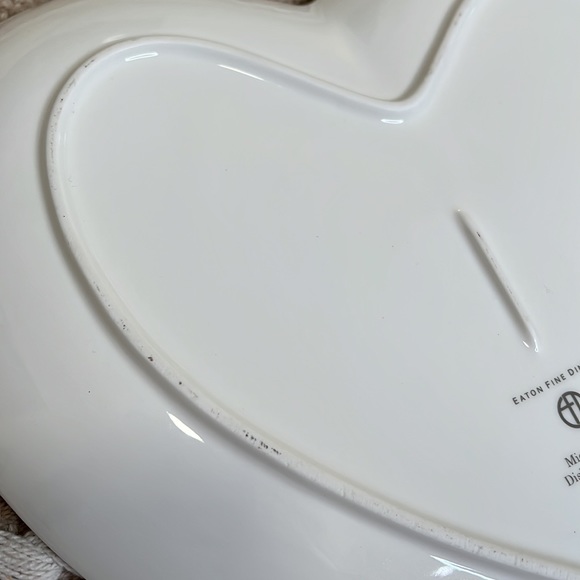 Eaton Fine Dining Pink Floral Heart Serving Plate - Picture 3 of 6